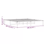 fehér fém ágykeret 193 x 203 cm