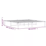 fehér fém ágykeret 200 x 200 cm