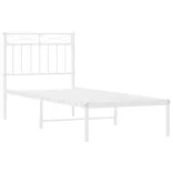 fehér fém ágykeret matrac nélkül fejtámlával 180 x 200 cm