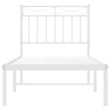 fehér fém ágykeret matrac nélkül fejtámlával 180 x 200 cm