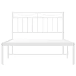 fehér fém ágykeret fejtámlával 107x203 cm