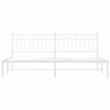 fehér fém ágykeret fejtámlával 193 x 203 cm