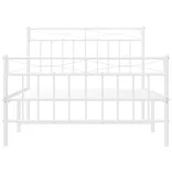 fehér fém ágykeret fej- és lábtámlával 107 x 203 cm