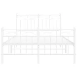 fehér fém ágykeret fej- és lábtámlával 120x200 cm