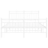 fehér fém ágykeret fej- és lábtámlával 135x190 cm