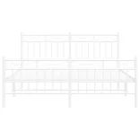fehér fém ágykeret fej- és lábtámlával 150x200 cm