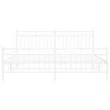 fehér fém ágykeret fej- és lábtámlával 183 x 213 cm