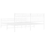 fehér fém ágykeret fej- és lábtámlával 183 x 213 cm