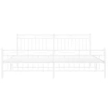 fehér fém ágykeret fej- és lábtámlával 193 x 203 cm