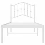 fehér fém ágykeret matrac nélkül fejtámlával 180 x 200 cm