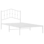 fehér fém ágykeret fejtámlával 100x190 cm