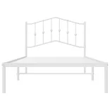 fehér fém ágykeret fejtámlával 100x190 cm