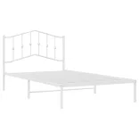 fehér fém ágykeret fejtámlával 100x200 cm
