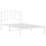 fehér fém ágykeret fejtámlával 107x203 cm