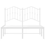 fehér fém ágykeret fejtámlával 120 x 200 cm