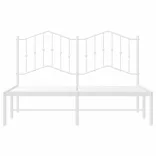 fehér fém ágykeret fejtámlával 140 x 190 cm