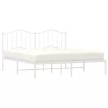 fehér fém ágykeret fejtámlával 180 x 200 cm