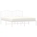 fehér fém ágykeret fejtámlával 183 x 213 cm