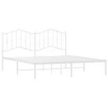 fehér fém ágykeret fejtámlával 183 x 213 cm