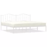 fehér fém ágykeret fejtámlával 193 x 203 cm