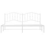 fehér fém ágykeret fejtámlával 193 x 203 cm