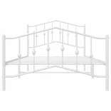 fehér fém ágykeret fej- és lábtámlával 100 x 200 cm