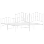 fehér fém ágykeret fej- és lábtámlával 160 x 200 cm