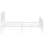 fehér fém ágykeret fej- és lábtámlával 183 x 213 cm