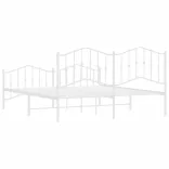 fehér fém ágykeret fej- és lábtámlával 183 x 213 cm