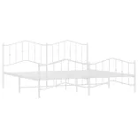 fehér fém ágykeret fej- és lábtámlával 193 x 203 cm