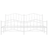 fehér fém ágykeret fej- és lábtámlával 193 x 203 cm