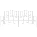 fehér fém ágykeret fej- és lábtámlával 200 x 200 cm