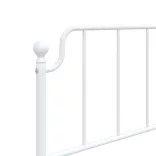 fehér fém ágykeret fejtámlával 90x200 cm