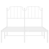 fehér fém ágykeret fejtámlával 120x190 cm