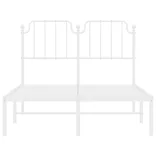 fehér fém ágykeret fejtámlával 120 x 200 cm