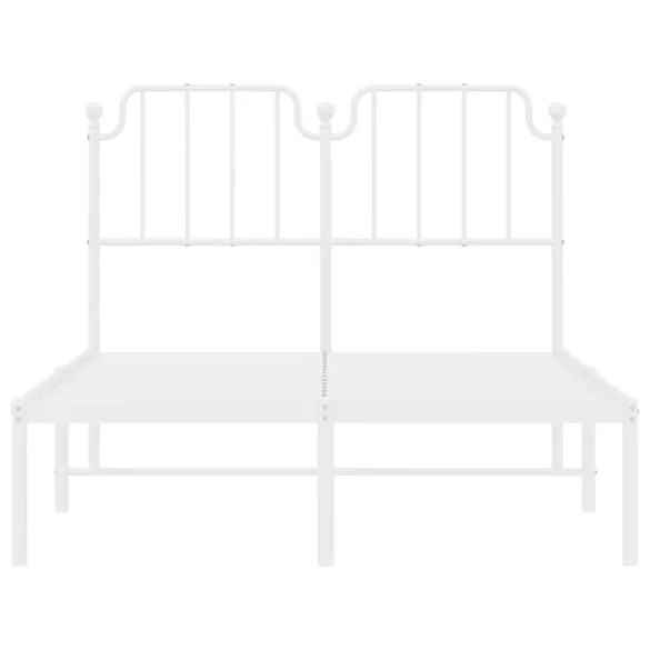 fehér fém ágykeret fejtámlával 120 x 200 cm