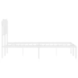 fehér fém ágykeret fejtámlával 120 x 200 cm