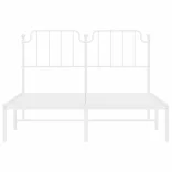 fehér fém ágykeret fejtámlával 135 x 190 cm