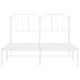 fehér fém ágykeret fejtámlával 150 x 200 cm