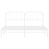 fehér fém ágykeret fejtámlával 160 x 200 cm
