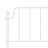 fehér fém ágykeret fejtámlával 160 x 200 cm