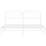 fehér fém ágykeret fejtámlával 183 x 213 cm