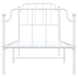 fehér fém ágykeret fej- és lábtámlával 75 x 190 cm