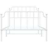 fehér fém ágykeret fej- és lábtámlával 107 x 203 cm