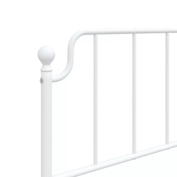 fehér fém ágykeret fej- és lábtámlával 107 x 203 cm