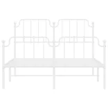 fehér fém ágykeret fej- és lábtámlával 140 x 200 cm