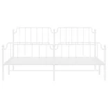 fehér fém ágykeret fej- és lábtámlával 193 x 203 cm