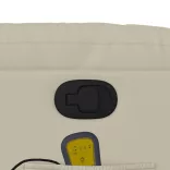 krémszínű műbőr dönthető masszázsfotel