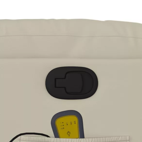 krémszínű műbőr dönthető masszázsfotel