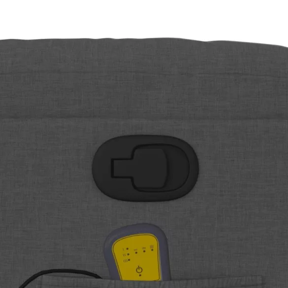 sötétszürke szövet dönthető masszázsfotel